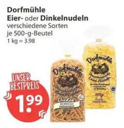 V Markt Dorfmühle Eier- oder Dinkelnudeln Angebot