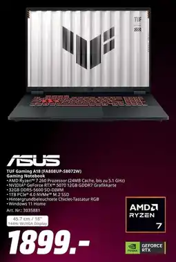 MediaMarkt ASUS TUF Gaming A18 Angebot