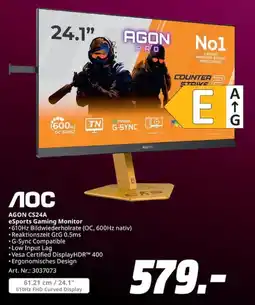 MediaMarkt AOC AGON CS24A eSports Gaming Monitor Angebot