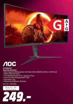 MediaMarkt AOC CU34G2XP Gaming Monitor Angebot