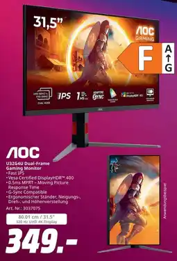 MediaMarkt AOC U32G4U Dual-Frame Gaming Monitor Angebot