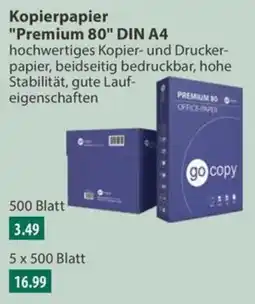 V Markt Kopierpapier "Premium 80" DIN A4 Angebot