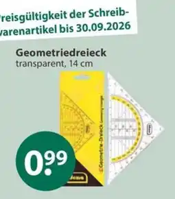 V Markt Geometriedreieck transparent, 14 cm Angebot