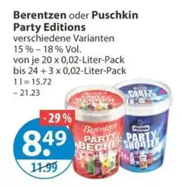 V Markt Berentzen oder Puschkin Party Editions Angebot