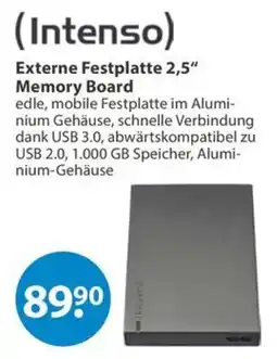 V Markt Intenso Externe Festplatte 2,5" Memory Board Angebot