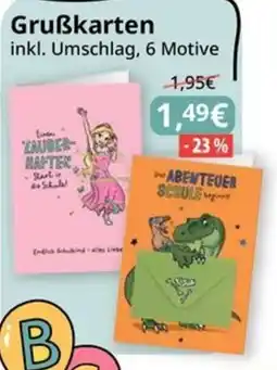 V Markt Grußkarten inkl. Umschlag, 6 Motive Angebot