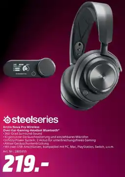 MediaMarkt Steelseries Arctis Nova Pro Wireless Over-Ear-Gaming-Headset Bluetooth Angebot