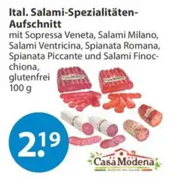 V Markt Ital. Salami-Spezialitäten-Aufschnitt Casa Modena Angebot