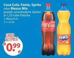 V Markt Coca Cola, Fanta, Sprite oder Mezzo Mix Angebot
