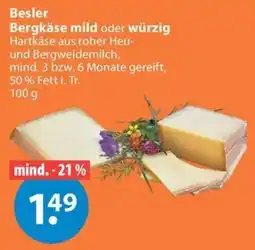 V Markt Besler Bergkäse Angebot