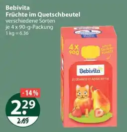 V Markt Bebivita Früchte im Quetschbeutel Angebot