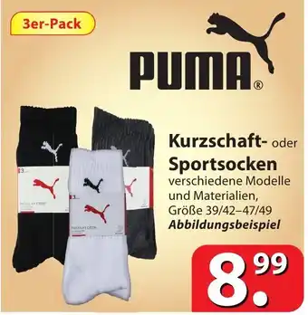 Famila Nord Ost Puma Kurzschaft oder Sportsocken Angebot