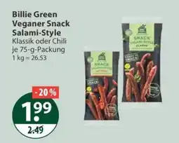 V Markt Billie Green Veganer Snack Salami-Style Angebot