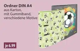 V Markt Ordner DIN A4 aus Karton, mit Gummiband, verschiedene Motive Angebot