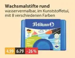 V Markt Wachsmalstifte rund Pelikan Angebot