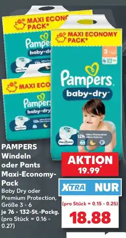 Kaufland Pampers Windeln oder Pants Maxi-Economy-Pack Angebot