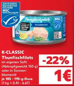 Kaufland K-CLASSIC Thunfischfilets Angebot