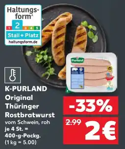 Kaufland K-PURLAND Original Thüringer Rostbratwurst Angebot