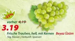 Hepsi-Markt Frische Trauben, hell, mit Kernen Beyaz Üzüm Angebot