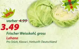 Hepsi-Markt Frischer Weisskohl, gross Lahana Angebot