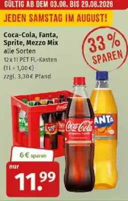 Markgrafen Coca-Cola, Fanta, Sprite, Mezzo Mix Angebot