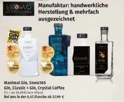 Markgrafen Manimal Gin, Snow365 Gin, Classic + Gin, Crystal Coffee Angebot