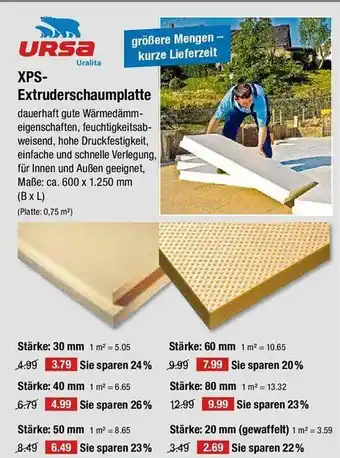 V Baumarkt Ursa Xps-extruderschaumplatte Angebot