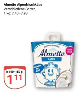 Globus Almette Alpenfrischkäse Angebot