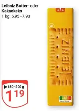 Globus Leibniz Butter- oder Kakaokeks Angebot