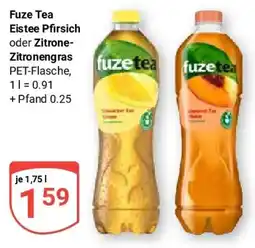 Globus Fuze Tea Eistee Pfirsich oder Zitrone-Zitronengras Angebot