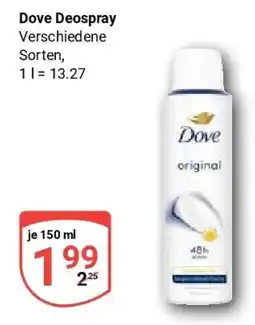 Globus Dove Deospray Angebot