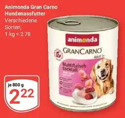 Globus Animonda Gran Carno Hundenassfutter Angebot