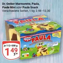 Globus Dr. Oetker Marmorette, Paula, Paula Mini oder Paula Snack Angebot