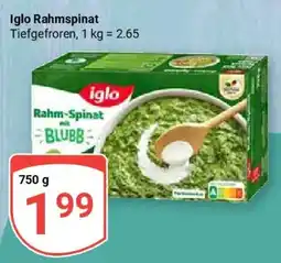 Globus Iglo Rahmspinat Angebot
