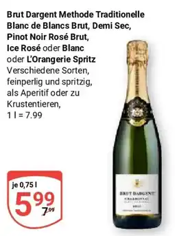Globus Brut Dargent Methode Traditionelle Blanc de Blancs Brut, Demi Sec, Pinot Noir Rosé Brut, Ice Rosé oder Blanc Angebot