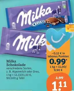 tegut Milka Schokolade Angebot