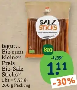 tegut tegut Bio zum kleinen Preis Bio-Salz Sticks Angebot