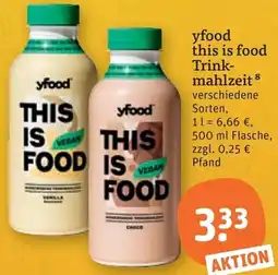 tegut yfood this is food Trinkmahlzeit Angebot