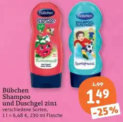 tegut Bübchen Shampoo und Duschgel 2in1 Angebot