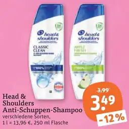 tegut Head & Shoulders Anti-Schuppen-Shampoo Angebot