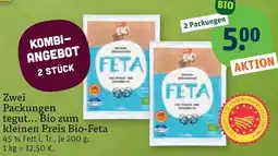 tegut tegut Bio zum kleinen Preis Bio-Feta Angebot