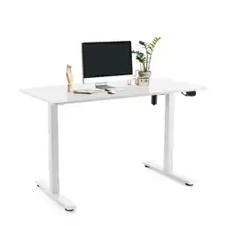 Netto Marken-Discount hjh OFFICE Elektrisch höhenverstellbarer Schreibtisch Worktime MDF Platte, Gestell aus Stahl Angebot