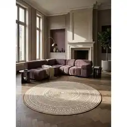Netto Marken-Discount Flachgewebe-Teppich Pflegeleicht Natur 120x120 cm - BORNO Kadima Angebot