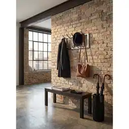 Netto Marken-Discount Wandgarderobe Metall Silber Modern 65x30x10 cm Angebot
