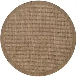Netto Marken-Discount Teppich Outdoor DAFNE in Braun, einfarbig, Ø 160 cm Angebot