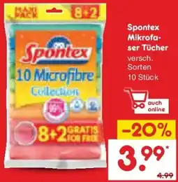 Netto Marken-Discount Spontex Mikrofaser Tücher Angebot