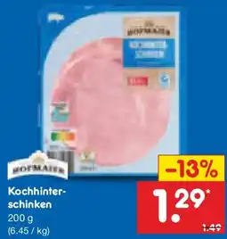 Netto Marken-Discount Hofmaier Kochhinterschinken Angebot