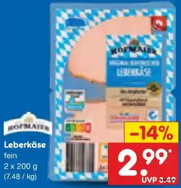 Netto Marken-Discount Hofmaier Leberkäse Angebot