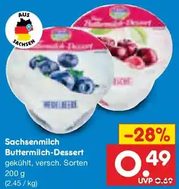 Netto Marken-Discount Sachsenmilch Buttermilch-Dessert Angebot