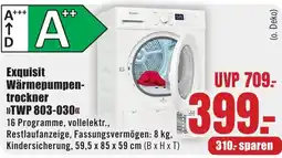 B1 Discount Baumarkt Exquisit Wärmepumpentrockner Angebot